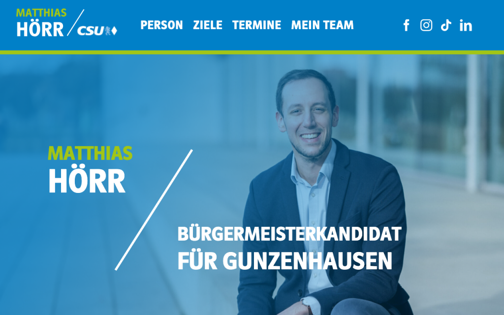 Website matthias-hoerr.de — GuniWeb Agentur-Referenz fuer professionelles Webdesign